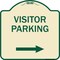 Signmission Reserved Parking Visitor Parking Arrow Pointing Right Heavy-Gauge Alum, 18" x 18", TG-1818-23023 A-DES-TG-1818-23023 - alternate 1